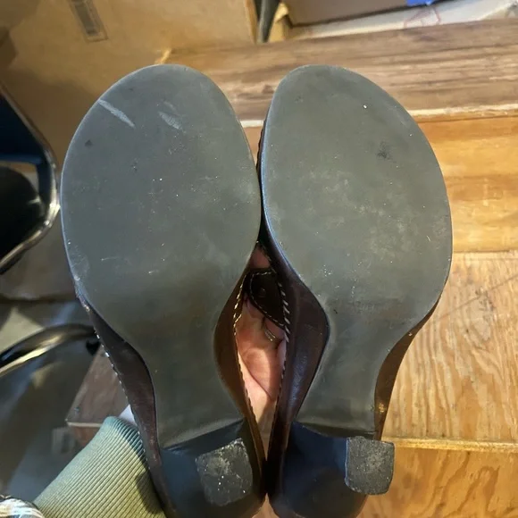 MIA Y2K Dark Brown Leather Heels - Picture 4 of 5